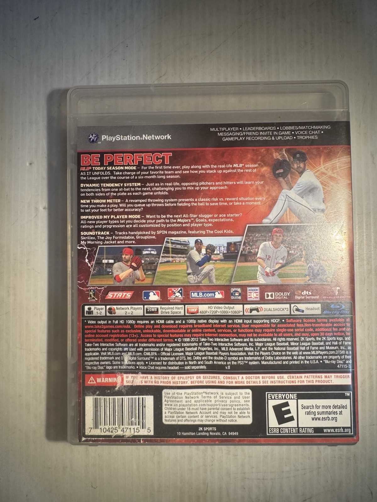 Major League Baseball 2K12 (Sony PlayStation 3, 2012)