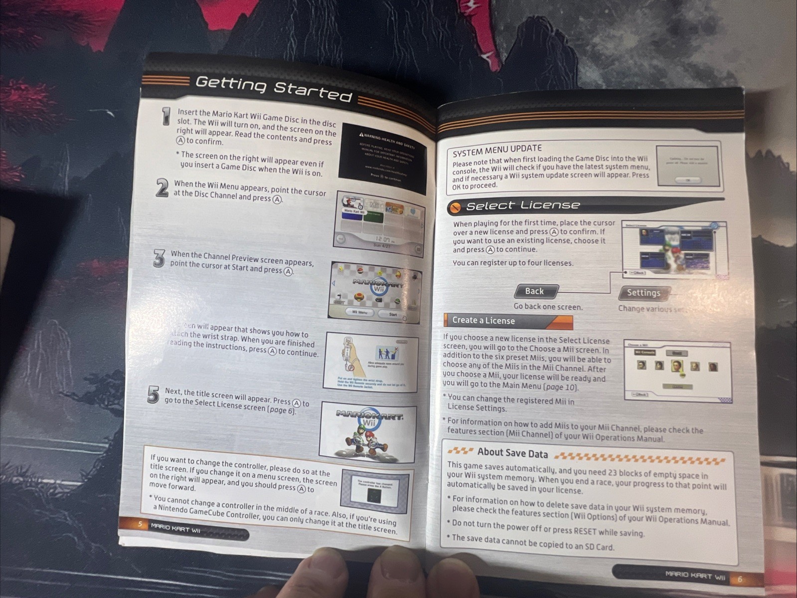 Mario Kart – Nintendo Wii – Manual Only – No Game – No Case