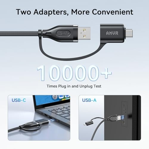 AMVR 16FT Link Cable for Meta Quest 3 3S 2 Pico 4 USB 3.0 PCVR Charging Cord