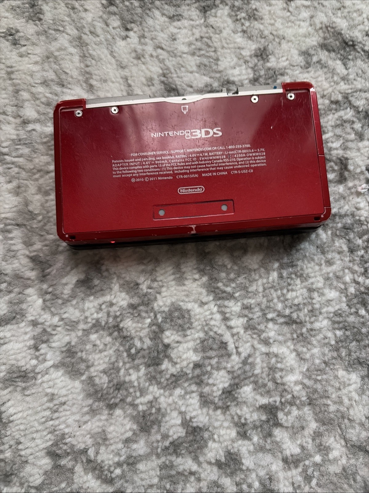 Nintendo 3DS Handheld System Flame Red Working