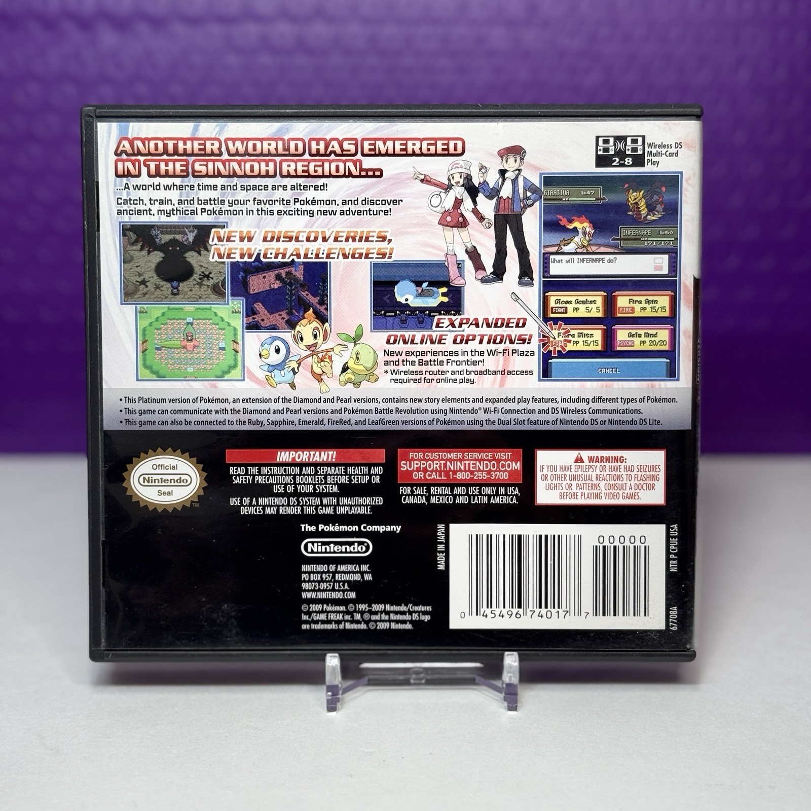 Pokemon Platinum Version [Nintendo DS, Authentic] CIB Complete Game Case Inserts
