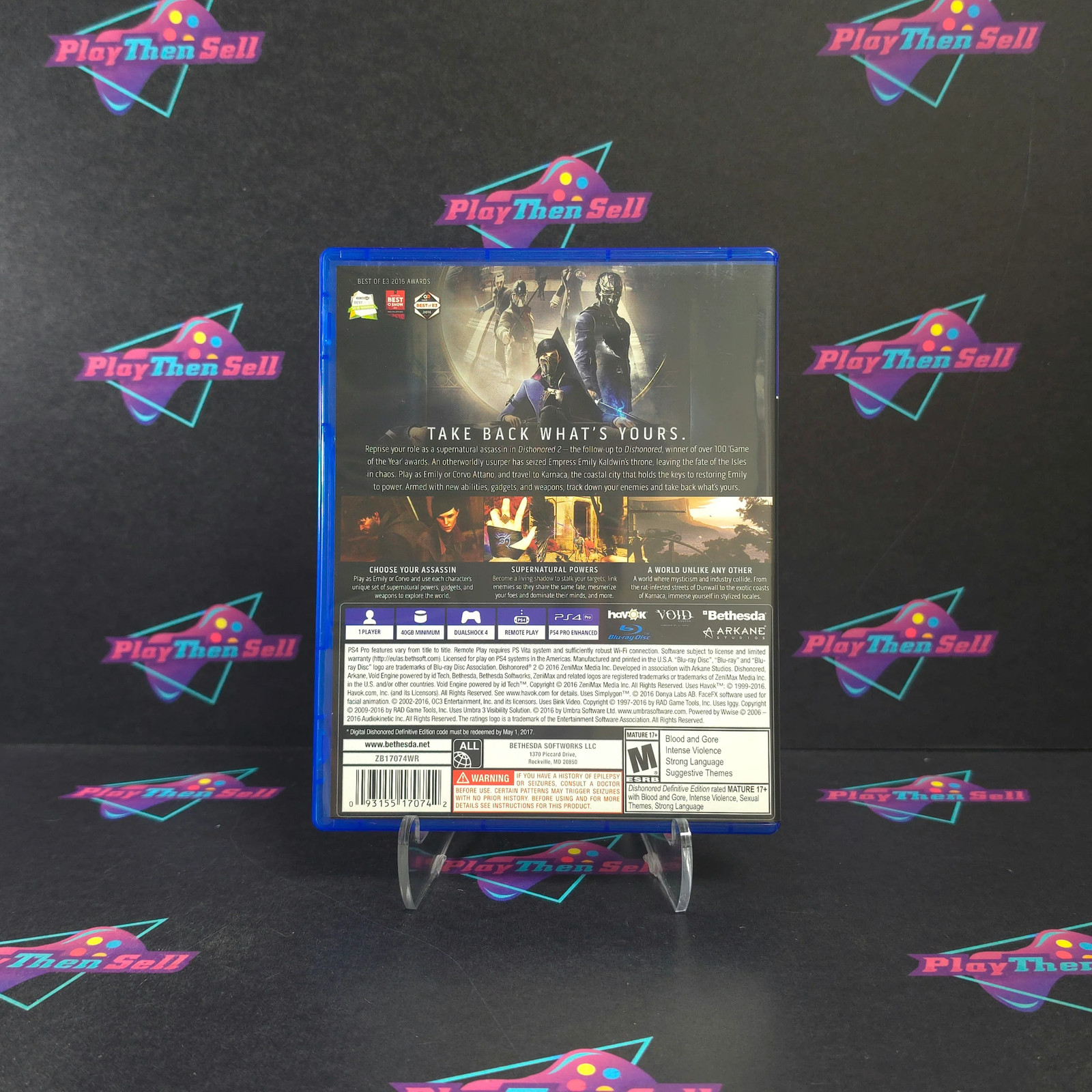 Dishonored 2 Limited Edition PS4 PlayStation 4 Complete – Very Good – 1 Year