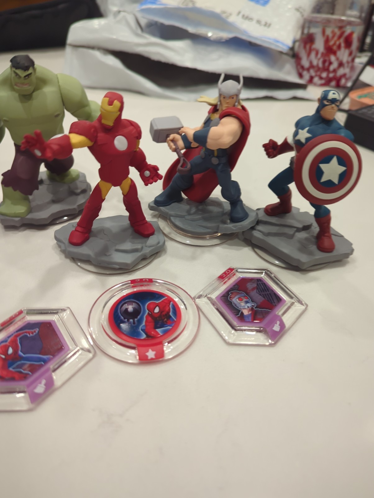 Disney Infinity 2.0 3.0 Marvel Lot Captain America, Hulkbuster, Iron Man, Hulk
