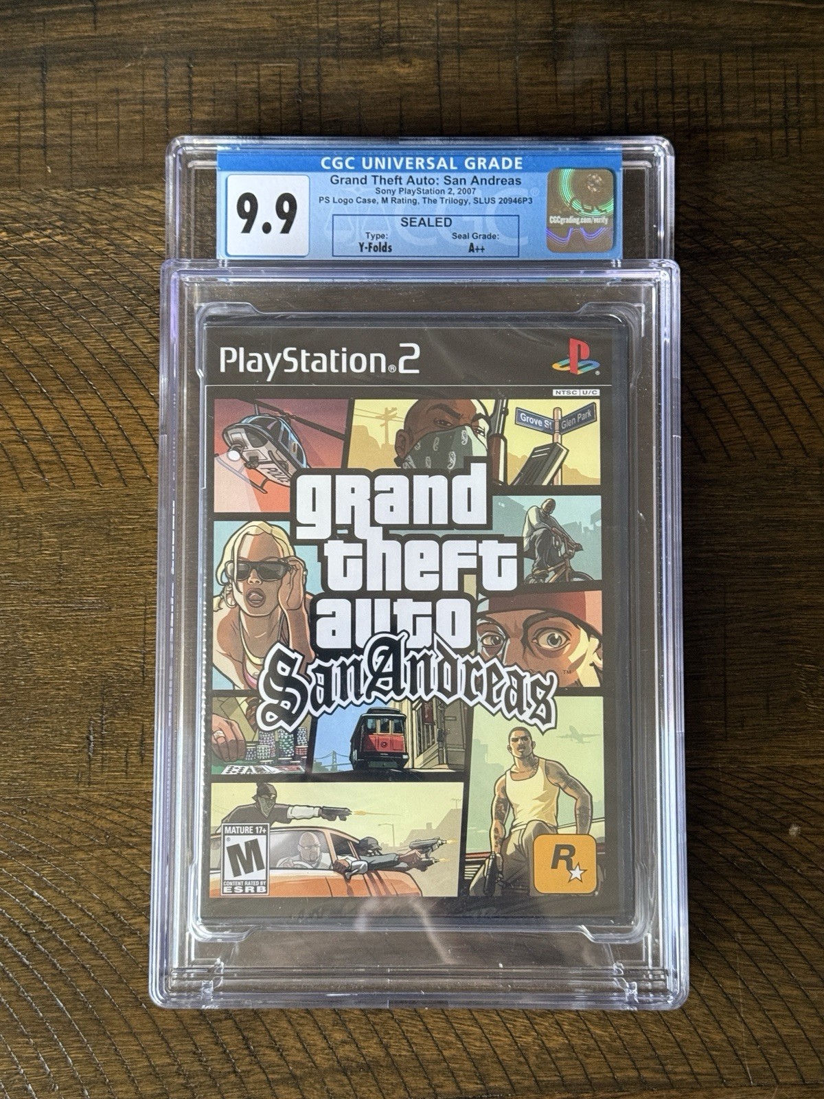 Grand Theft Auto: San Andreas (PlayStation 2, 2004) CGC Universal Grade 9.9