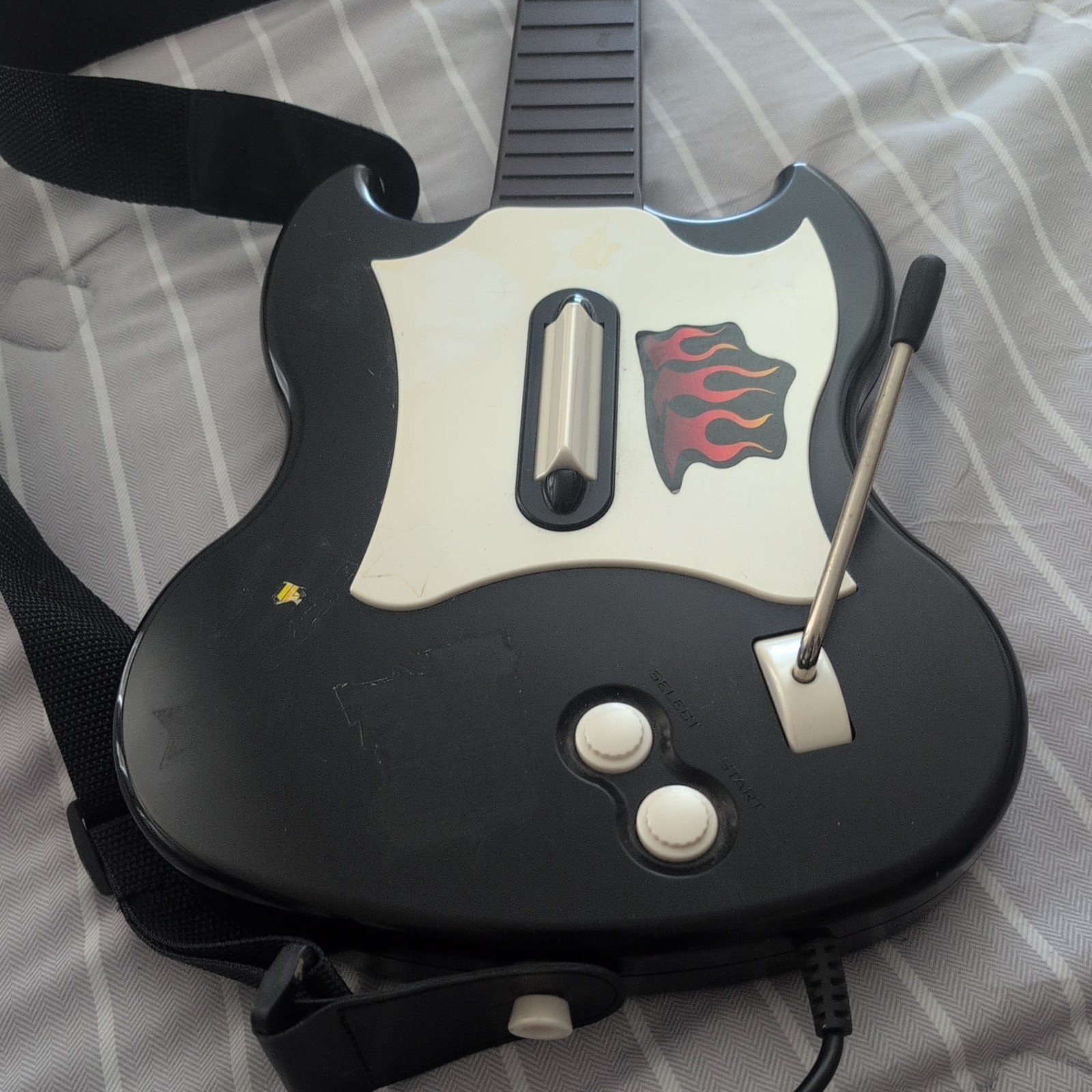 RedOctane SG Wired Controller Black PS2 Guitar Hero Controller & Game TESTED