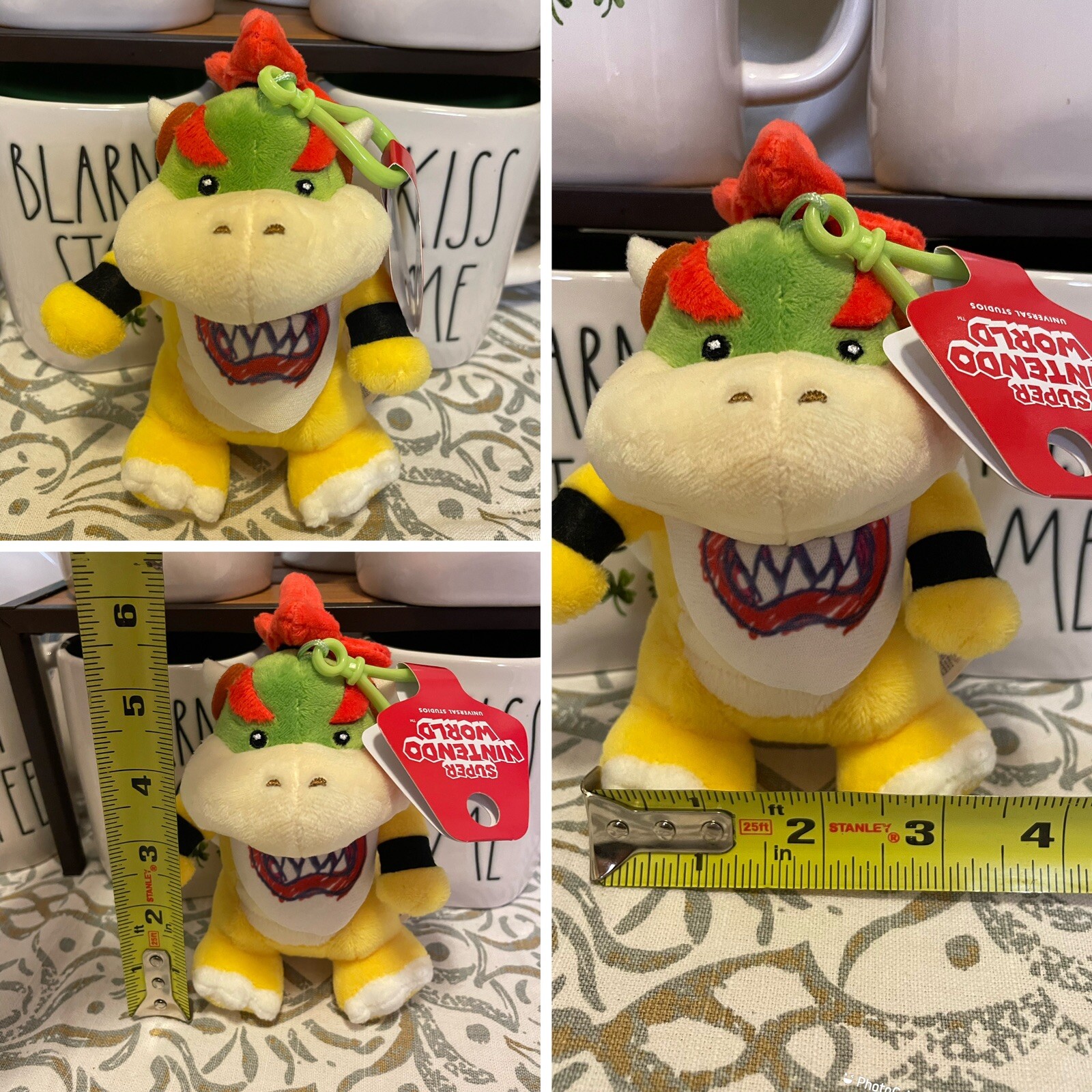 Universal Studios Super Nintendo World Bowser Jr. Plush Backpack Clip/Keychain.