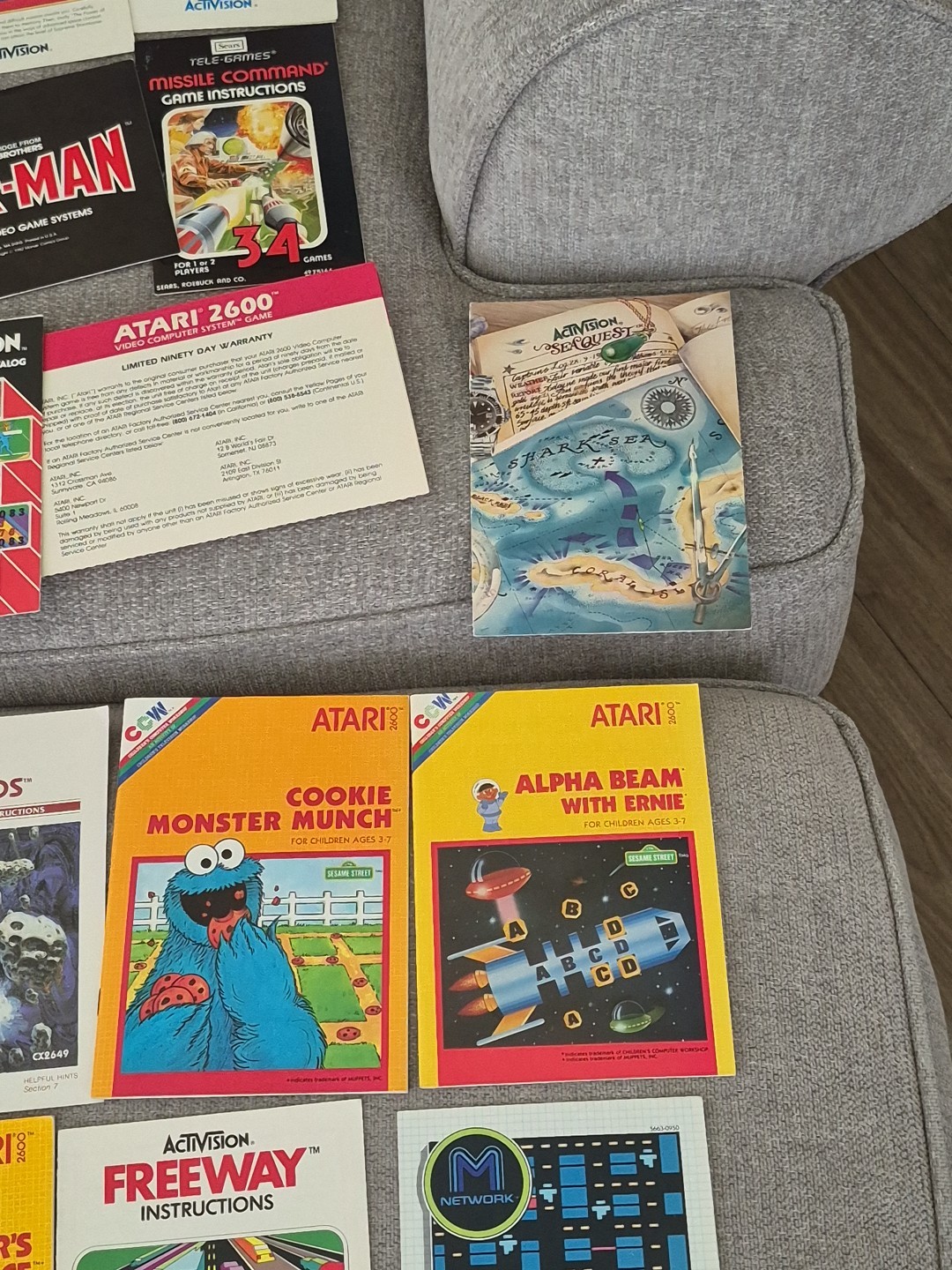 Huge Lot Of Atari 2600 Manuals & Catalogs Vintage Assorted. Good Condition.