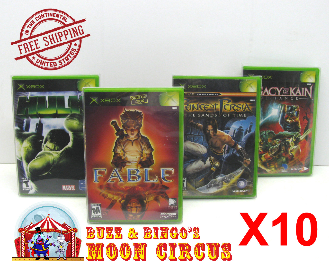 10X MICROSOFT XBOX CIB GAME -CLEAR PLASTIC PROTECTIVE BOX PROTECTORS CASE SLEEVE
