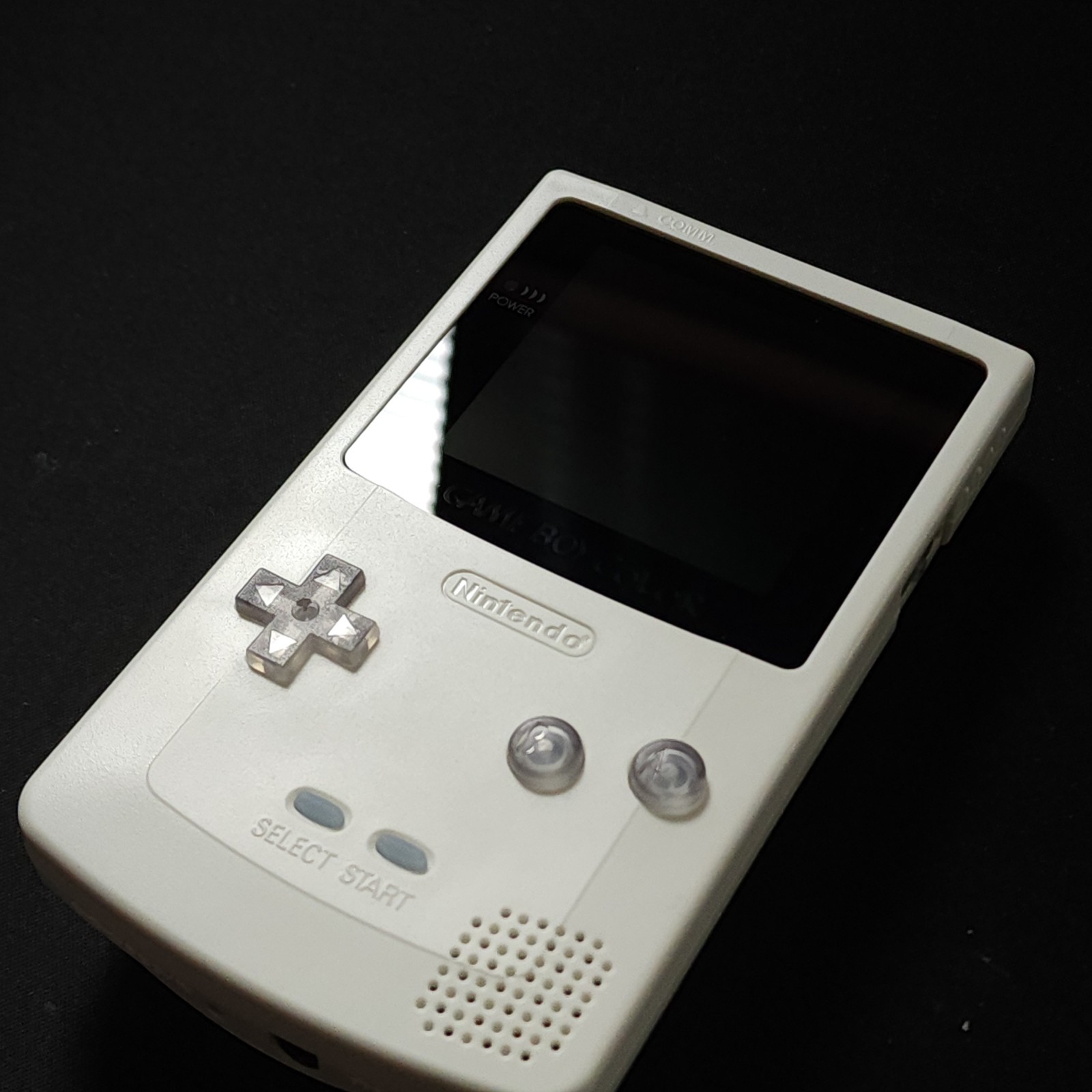 GameBoy Color GBC White Backlit OLED Screen, Color Changing Buttons/Logo