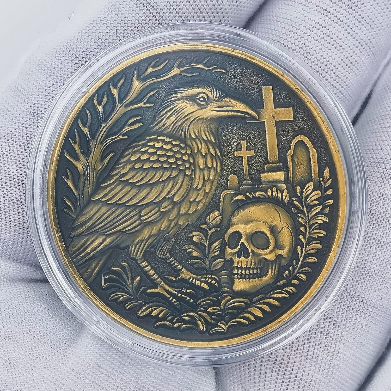 Memento Mori Coin Death Reaper Skull Challenge Coins – 1.57 Inch * 0.12
