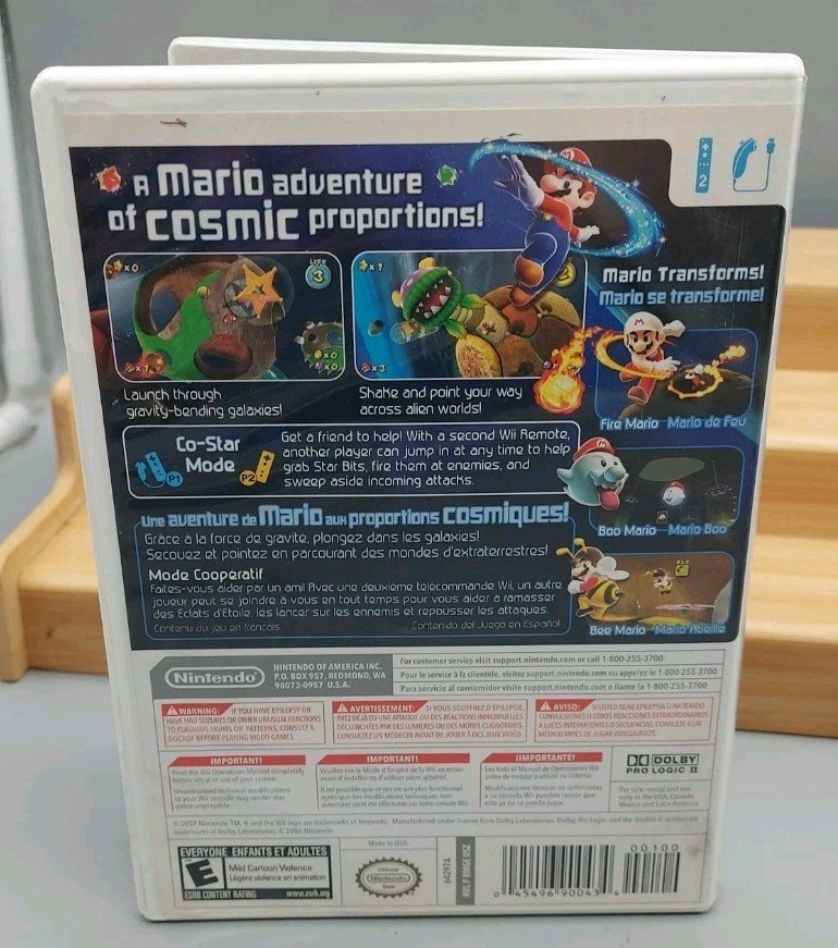 Super Mario Galaxy (Nintendo Wii, 2007) COMPLETE CIB With Manual