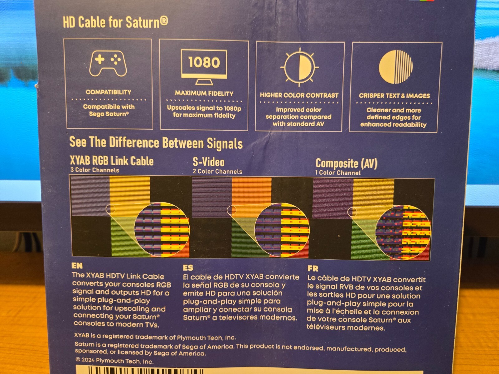 RGB+ Full HD Upscaling HDMI Link Cable For Sega Saturn – XYAB NEW, Sealed