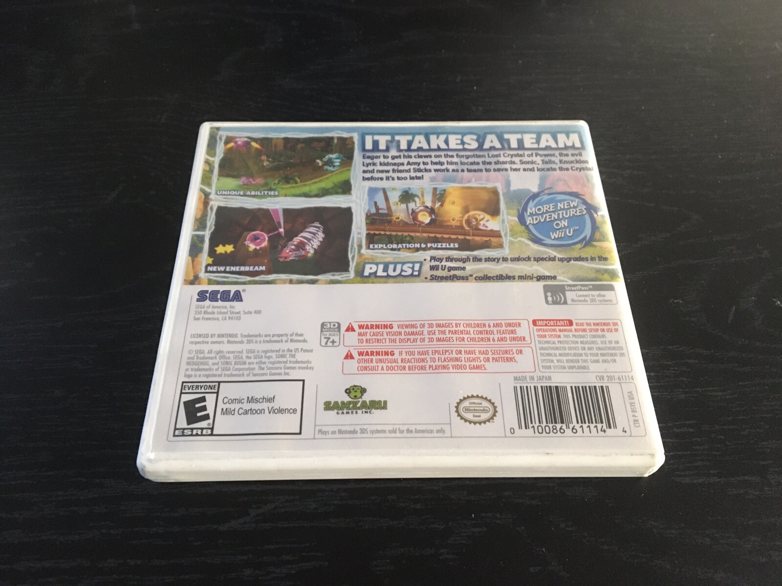 COMPLETE Sonic Boom: Shattered Crystal (Nintendo 3DS, 2014)