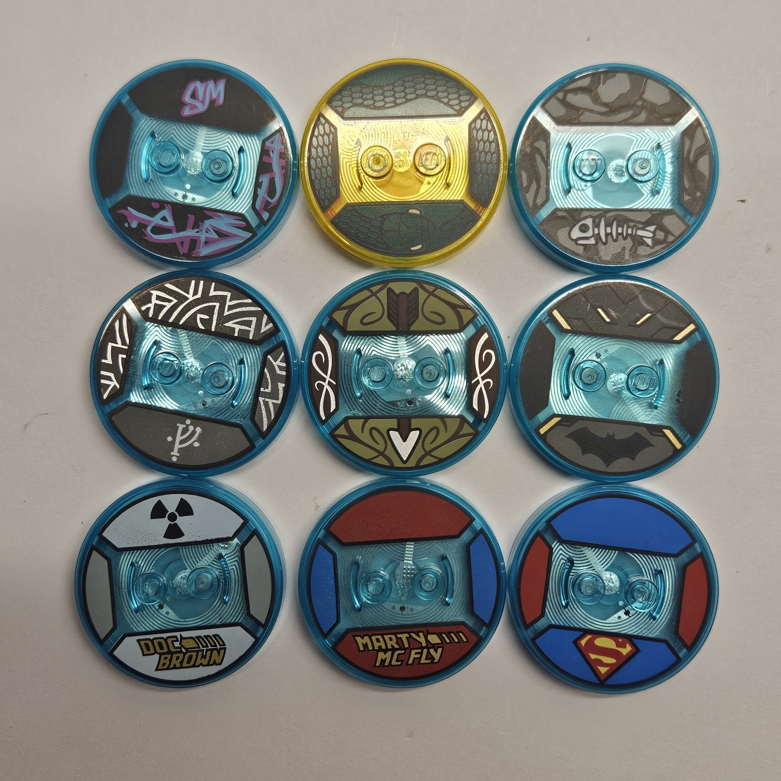 Lot of 9 Lego Dimensions Toy Tag Stands Base Only
