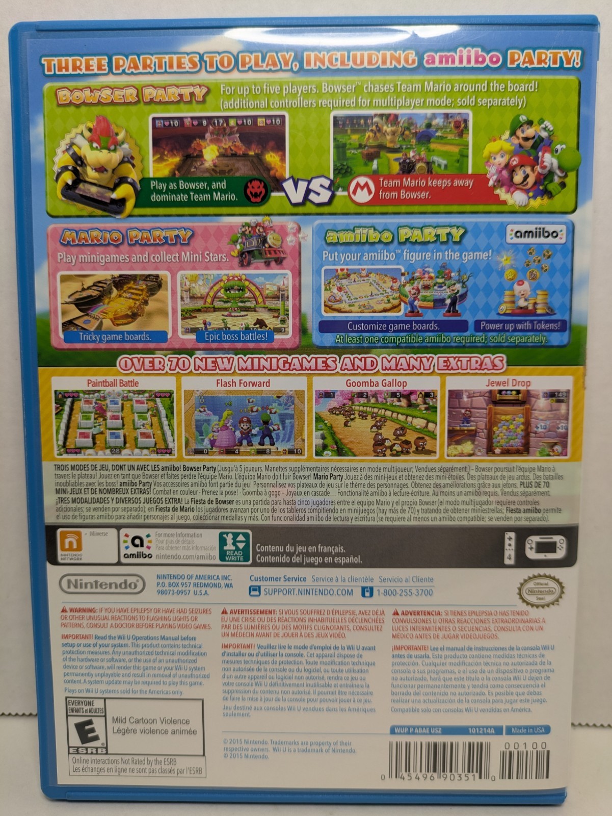 Mario Party 10 (Nintendo Wii U, 2015) Clean CIB Complete Tested Working