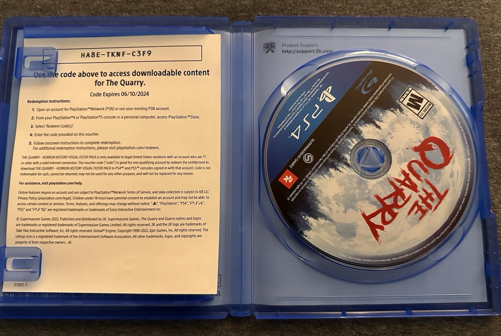 The Quarry – Sony PlayStation 4 PS4 With Digital Code