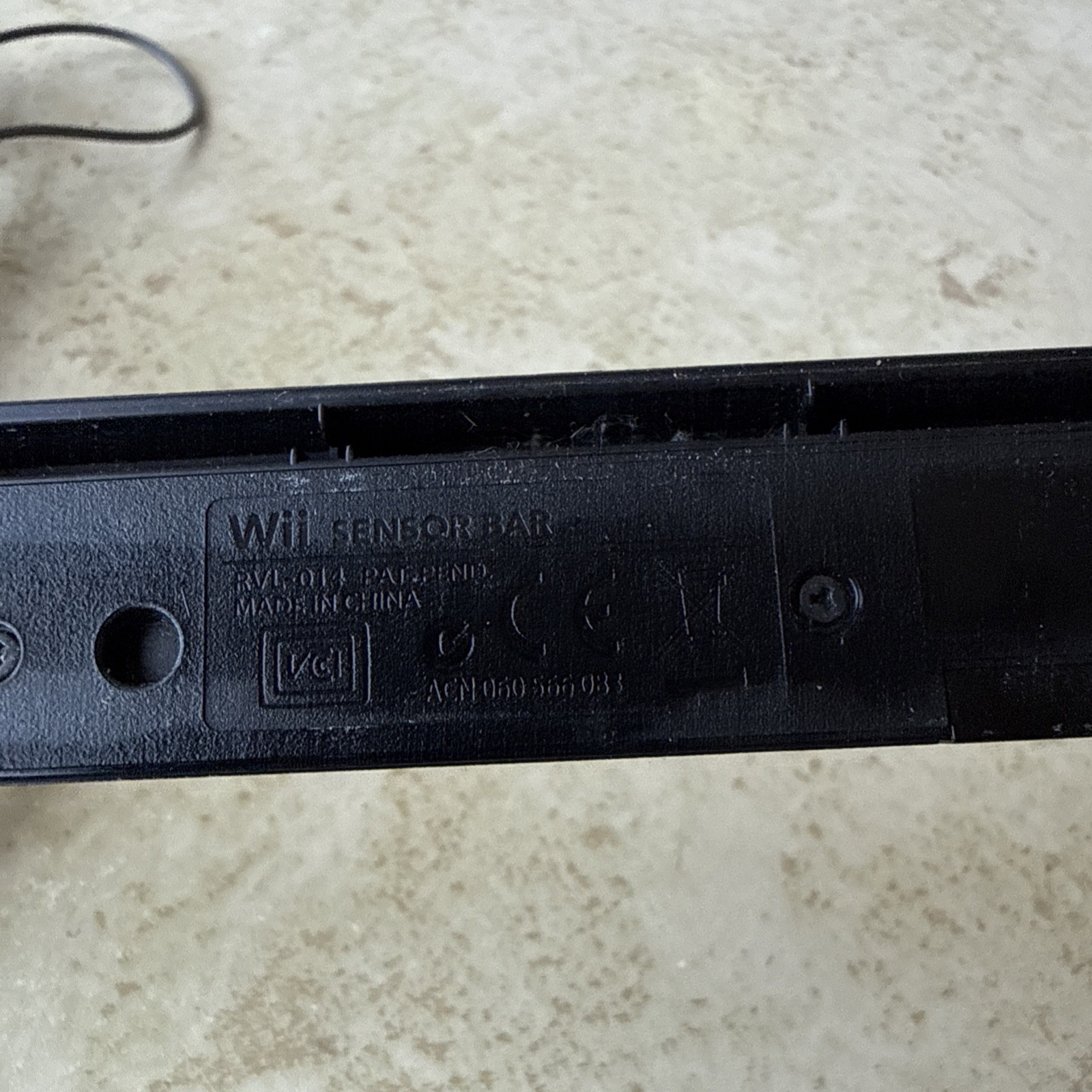 Black Nintendo Wii Sensor Bar Wired Official RVL-014 For Wii And Wii U OEM