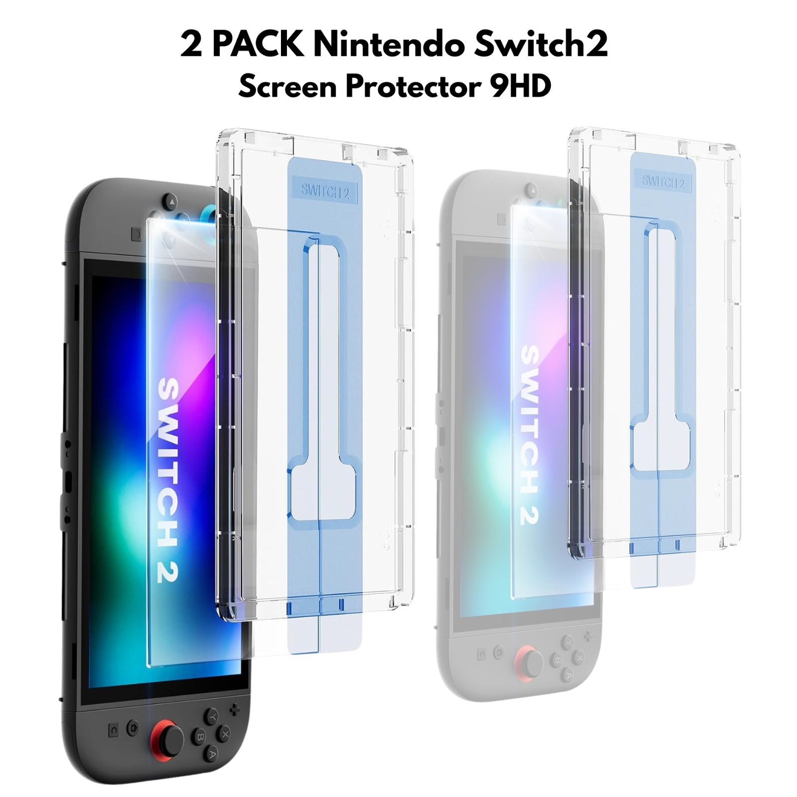 2-Pack Screen Protector for Nintendo Switch 2 (2025) Tempered Glass 9H Film