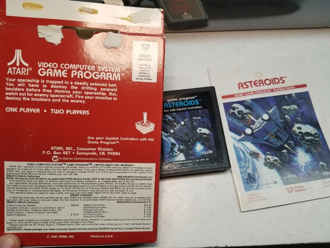 Asteroids (Atari 2600, 1981) CIB Complete In Box