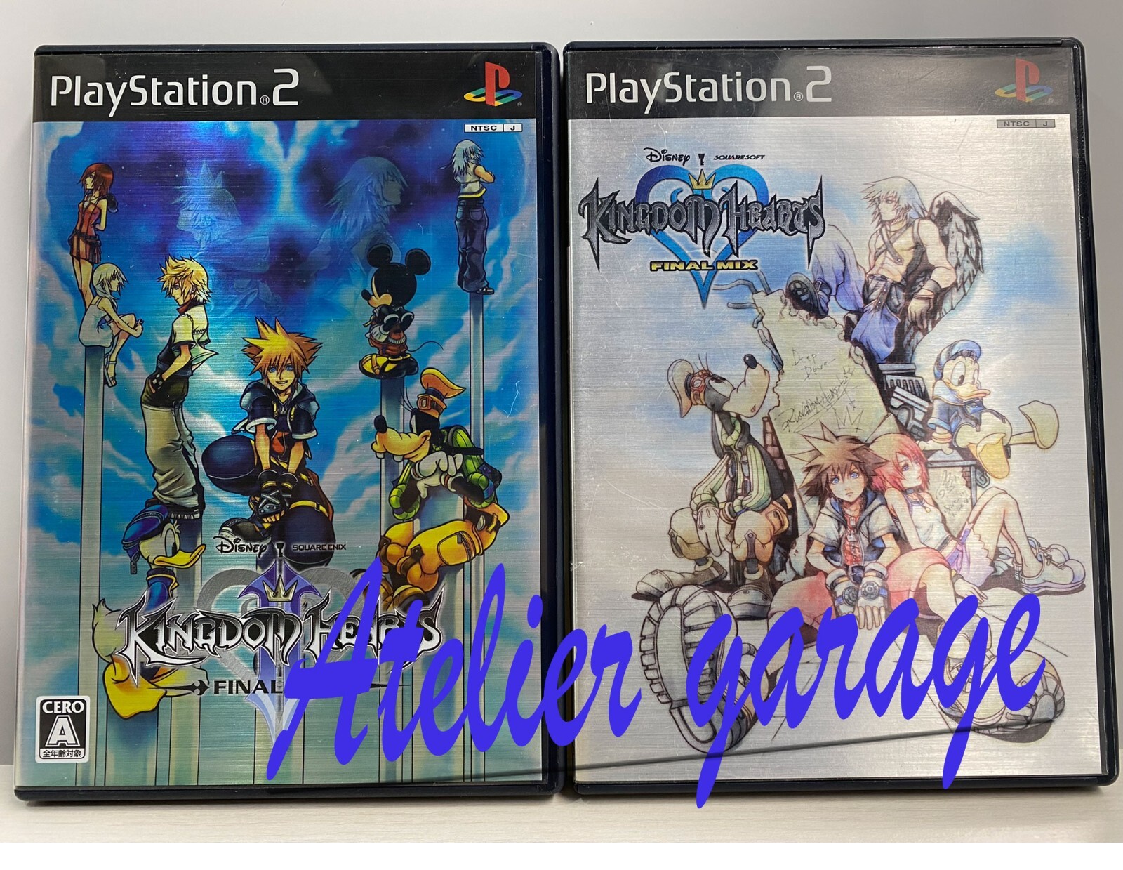 USED English SONY PS2 Kingdom Hearts Final Mix 1 & 2 2 Set Japanese Version