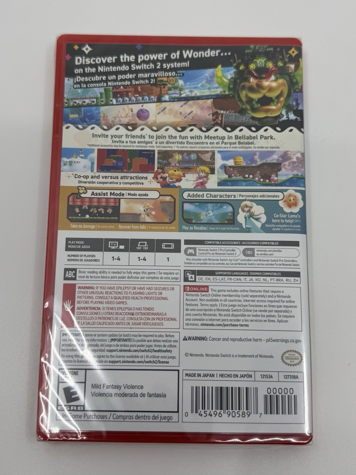 Super Mario Bros. Wonder Nintendo Switch 2 + Meetup in Bellabel Park – BRAND NEW