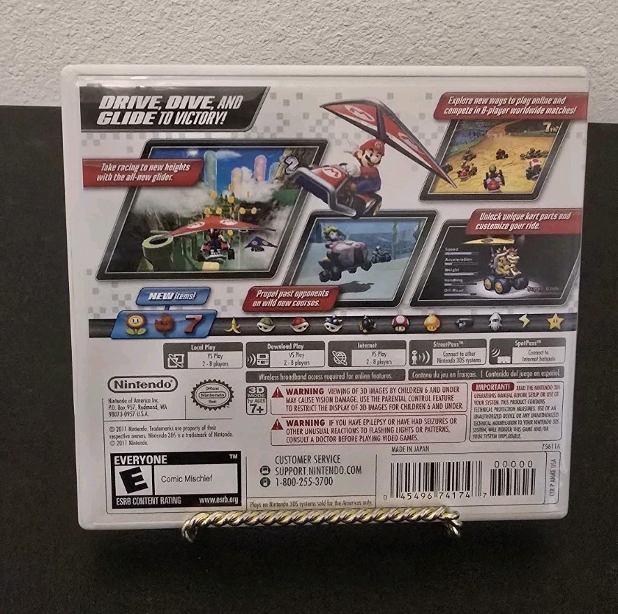 Mario Kart 7 Nintendo 3DS Complete CIB Tested Working ESRB USA Version