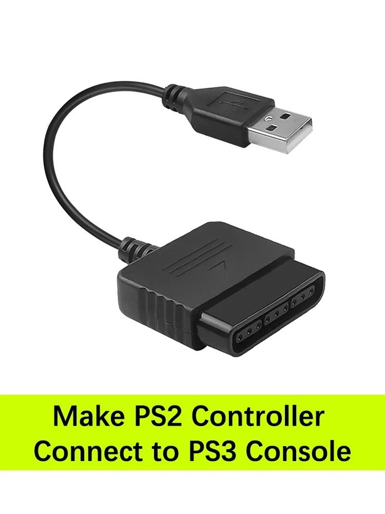 USB PS2 To PS3 Game Controller Adapter Converter Cable For Sony PlayStation 2 3