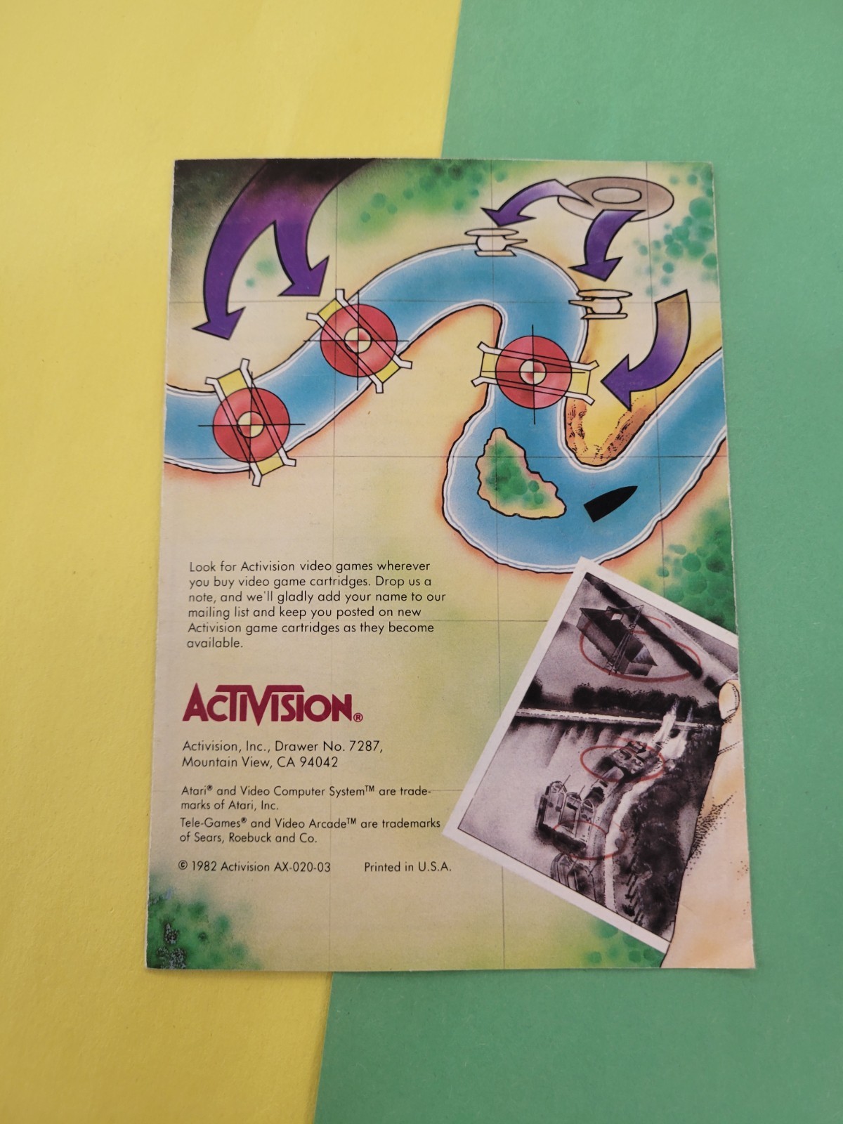 Vintage Atari River Raid Plan Of Operation Manual Only 1982
