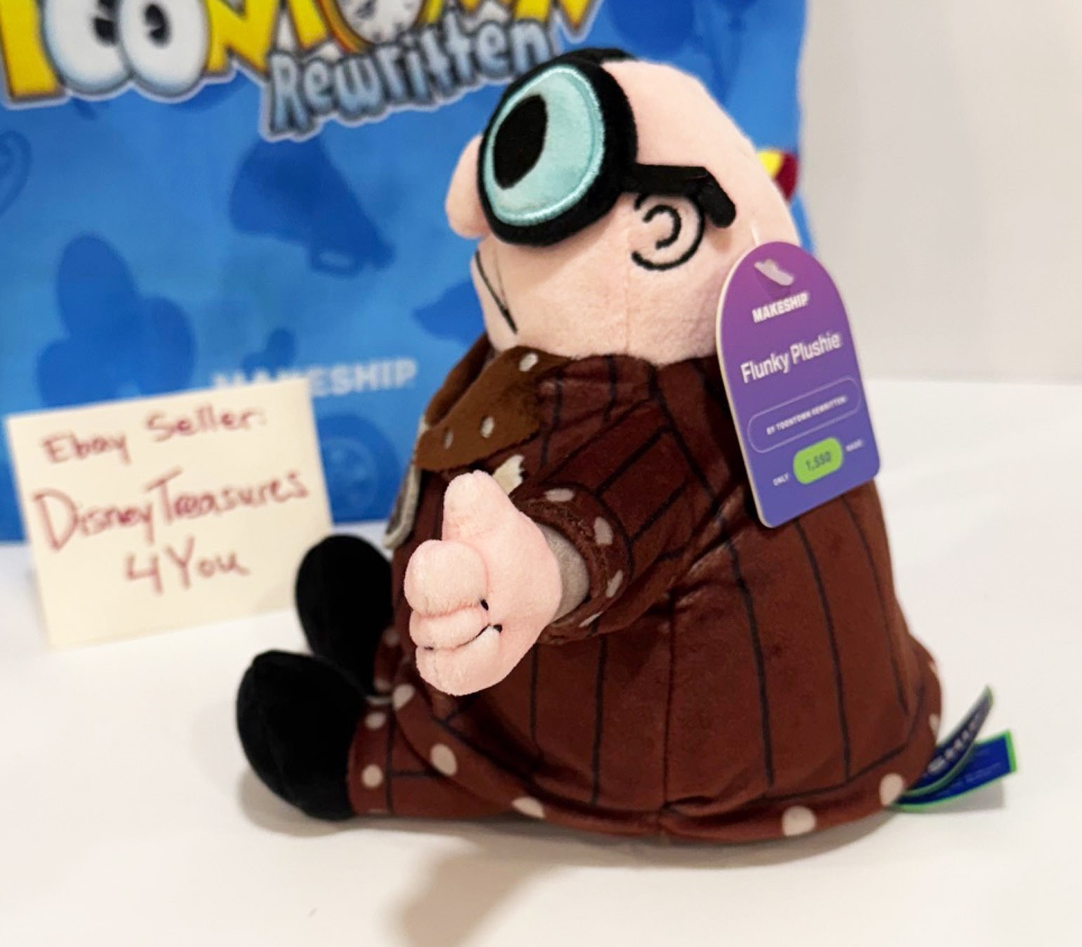 Disney Toontown Online Rewritten Flunky Plush Figure Makeship Plushie Rare NEW