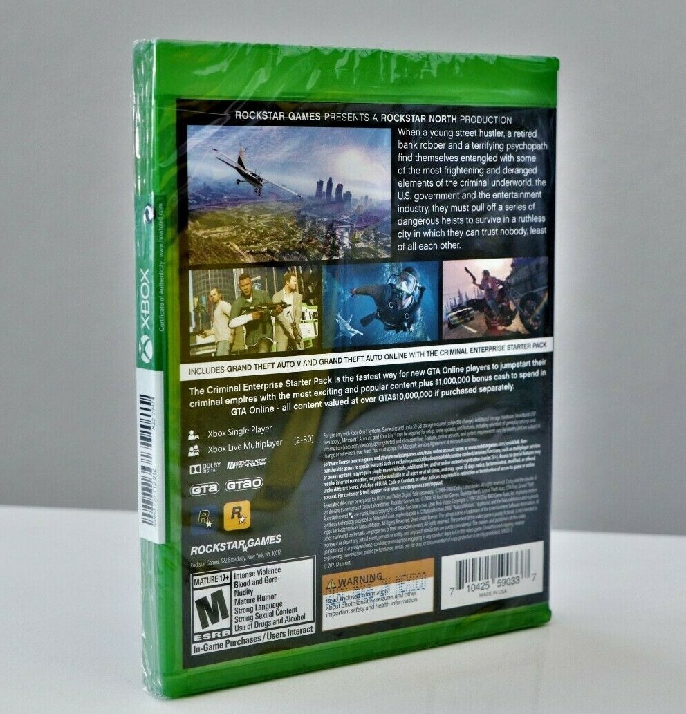 Grand Theft Auto V Premium Edition GTA 5 – Xbox One Xbox Series X (Brand NEW)