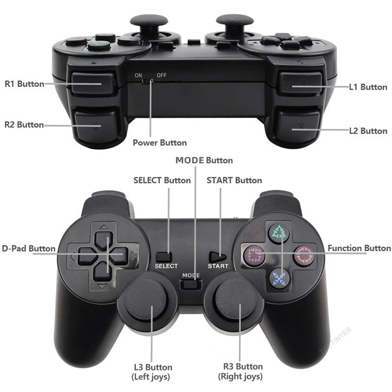 Wireless Gamepad for Sony PS2/PS1 Controller for Playstation 2 Console USB PC