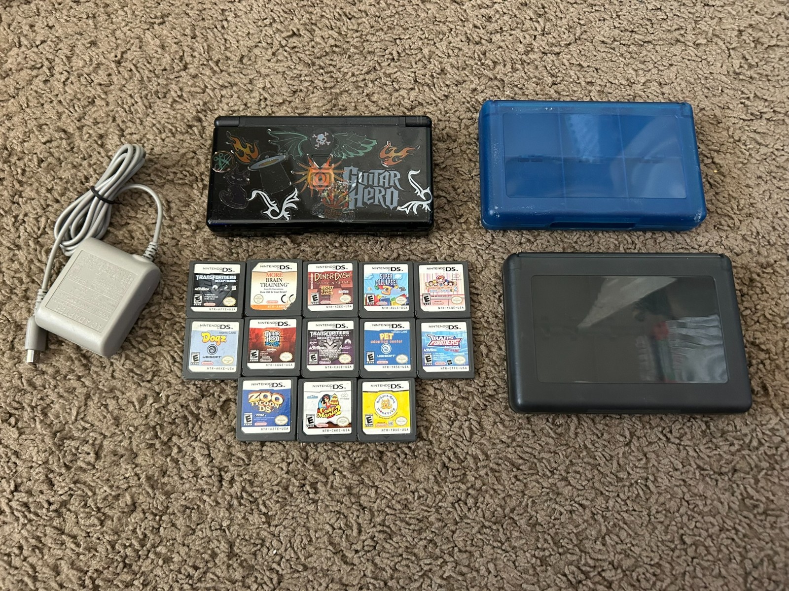 Nintendo DS Lite 32MB Handheld System Onyx Black w/ 13 Games bund lot console