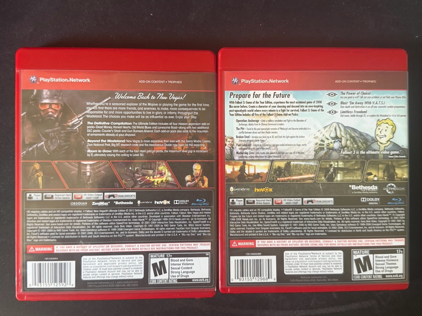 Fallout PS3 Lot: New Vegas Ultimate Edition and Fallout 3 GOTY