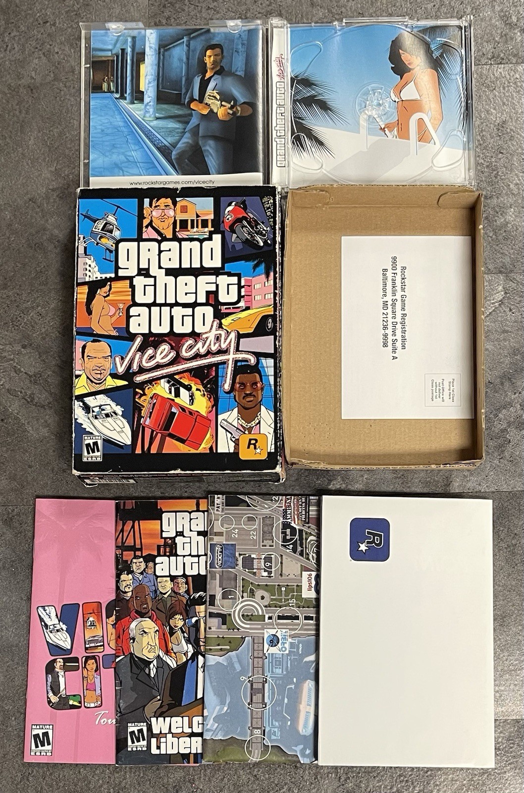 Grand Theft Auto Vice City PC Box With Map Manual GTA No Game Disc Included