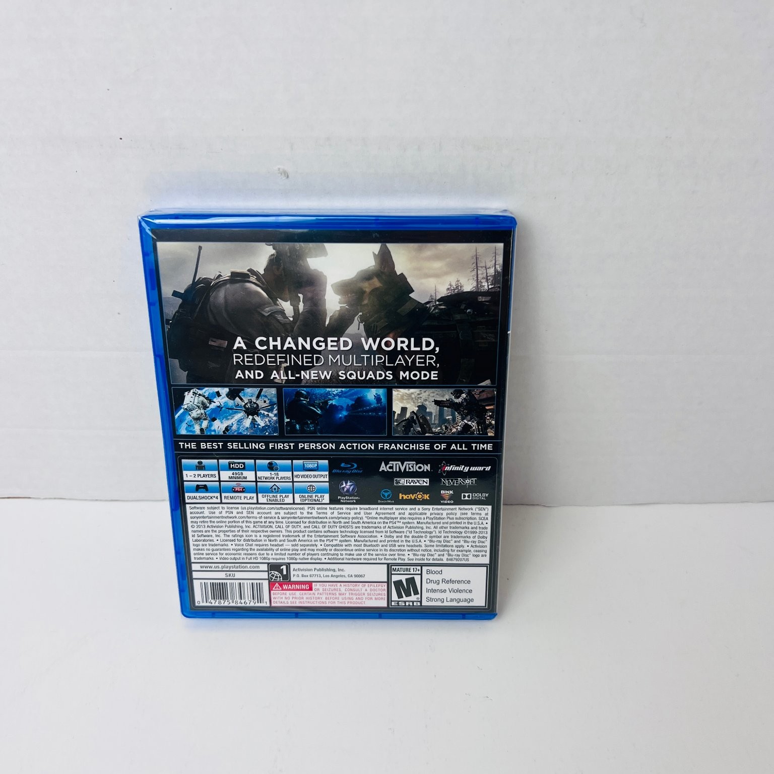 Call of Duty Ghosts PS4 PlayStation 4Video Game First Person Shooter Multiplayer