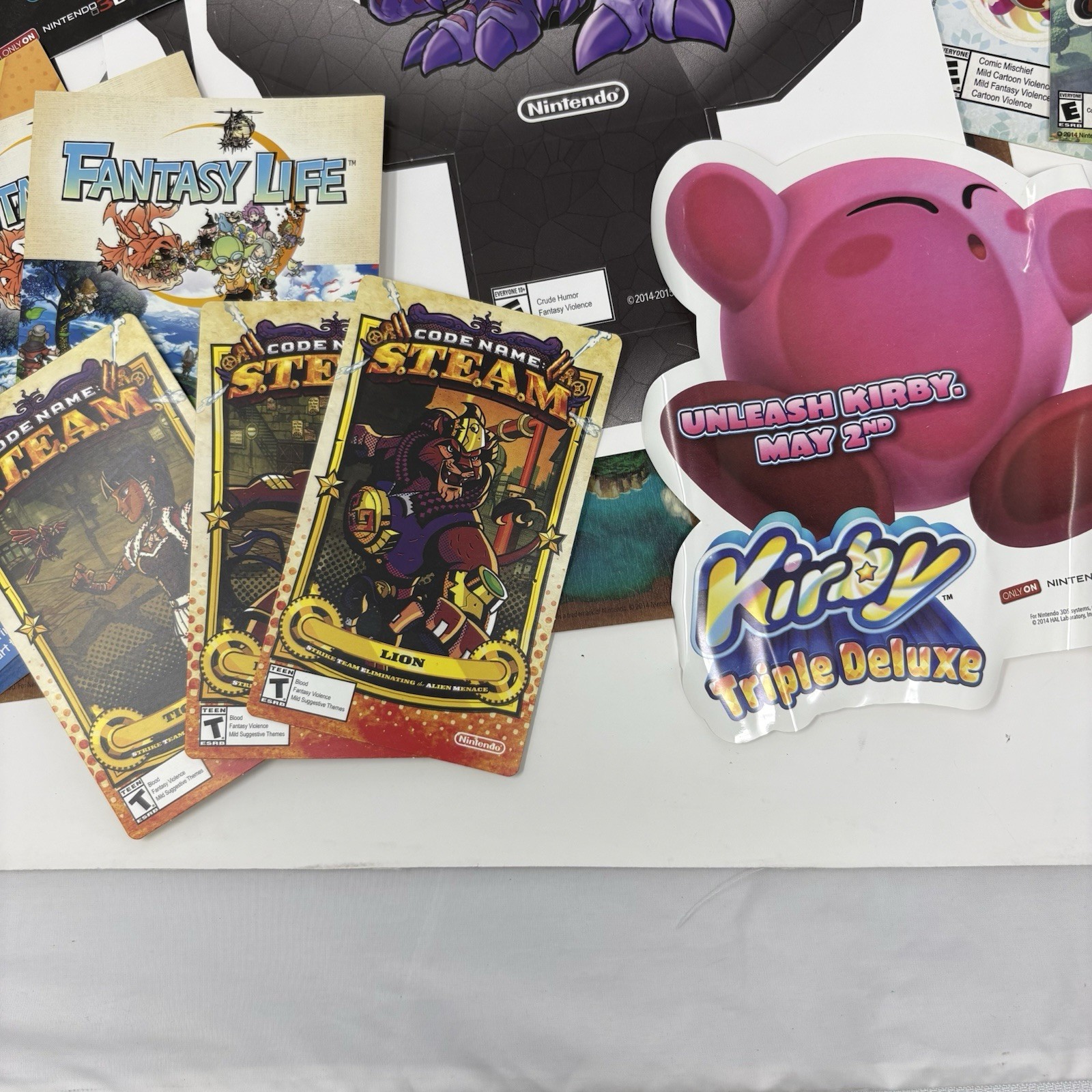 Nintendo Pokemon Smash Bros Promotional Lot Standee Posters Stickers Promo