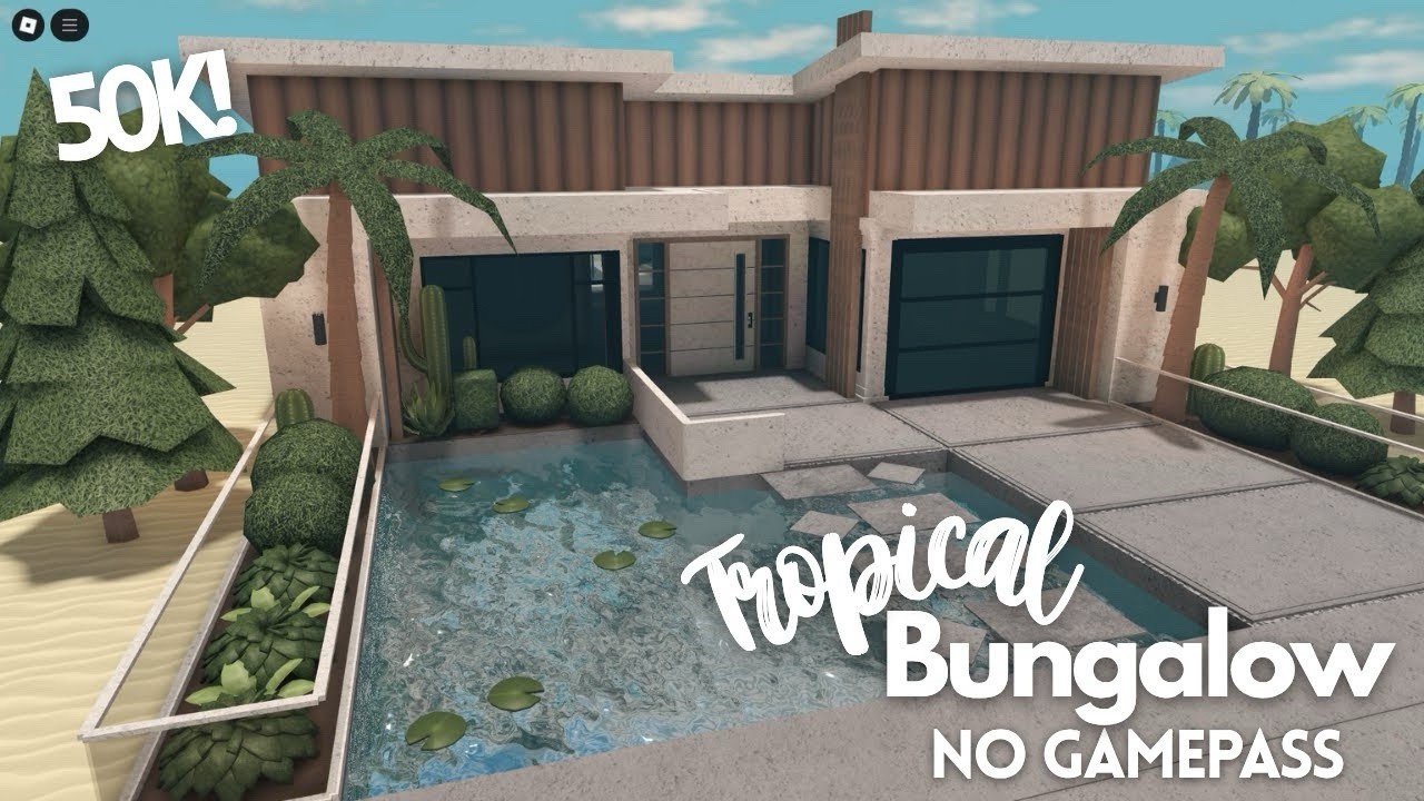 NOGAMEPASSTROPICAL HOME BLOXBURG.CHECK DESCRIP.FAST BUILDER FOR AFFORDABLE PRICE