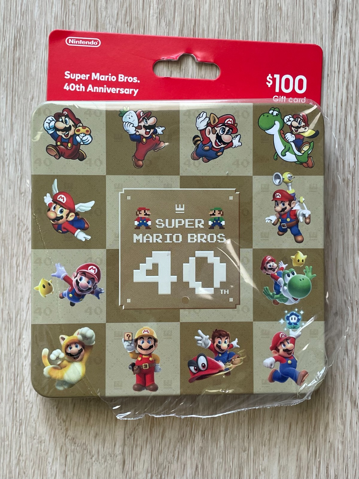 Super Mario Bros 40th Anniversary Nintendo Steelbook CARD INCLUDED (NO CODE)