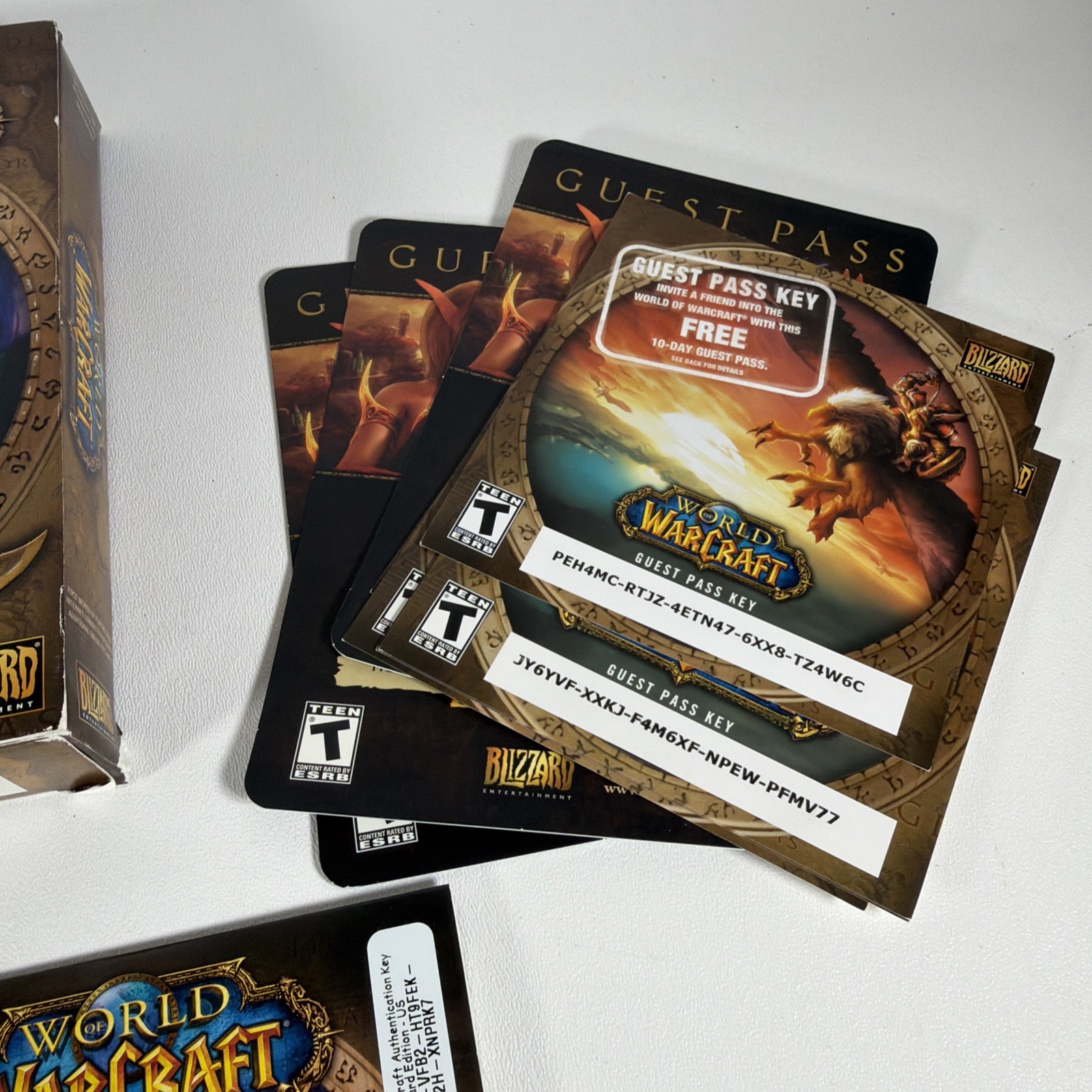 World of Warcraft Game + 2 Expansion Sets with Boxes, DVDs, Manuals