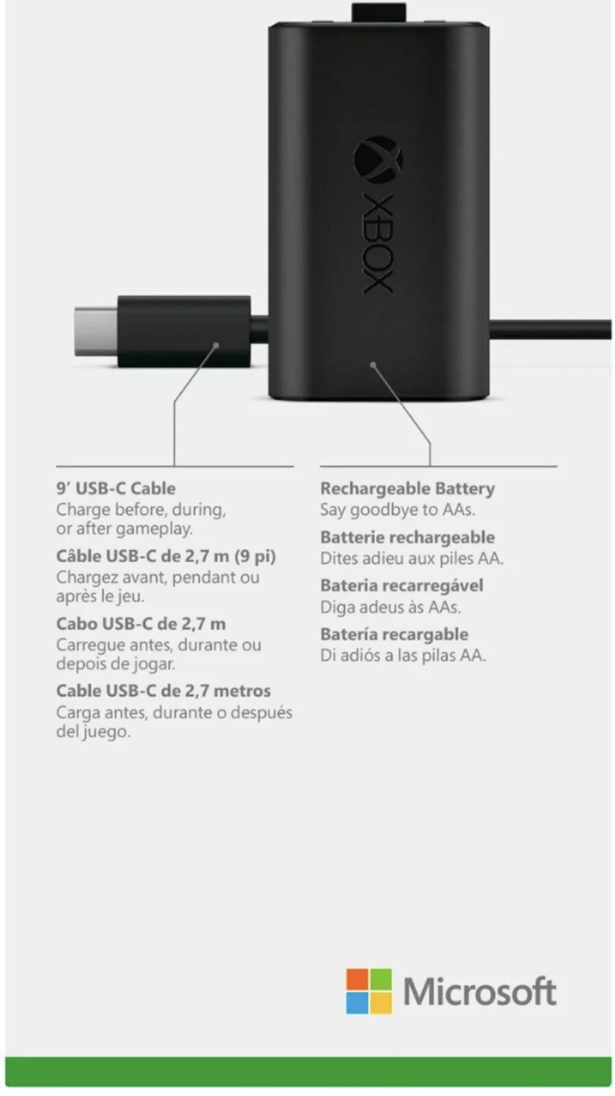 Xbox Rechargeable Battery + USB-C Cable Microsoft XBOX Series X / Xbox Series S