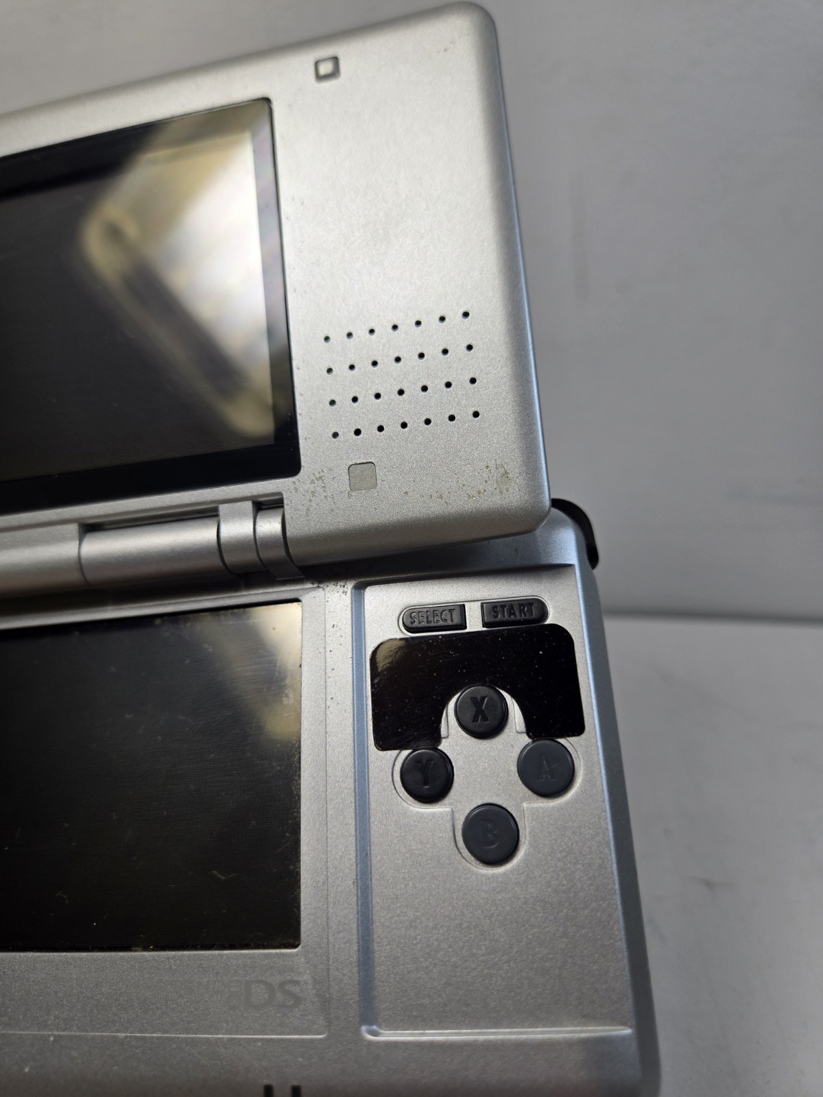 Nintendo DS Original Console NTR-001 with Charger Silver Tested Works