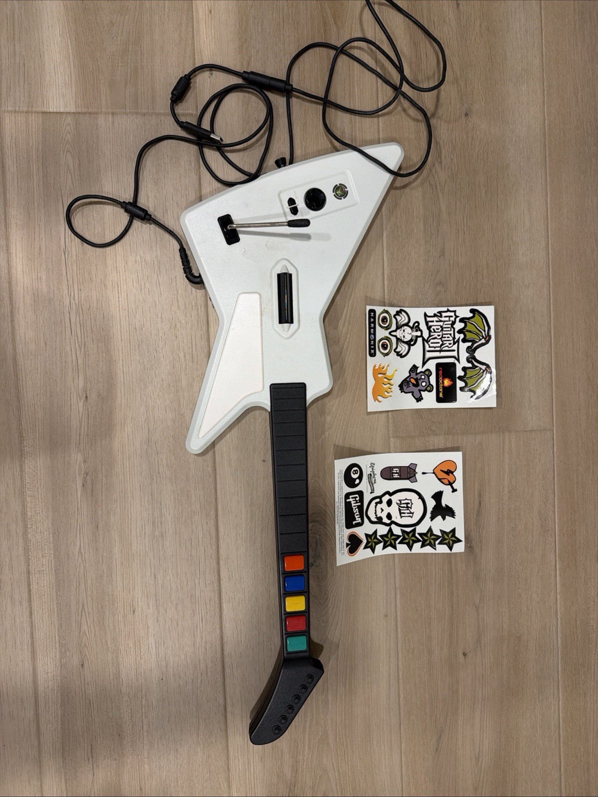 Guitar Hero II Microsoft Xbox 360 Wired X-plorer Guitar Bundle W/ Game & Strap