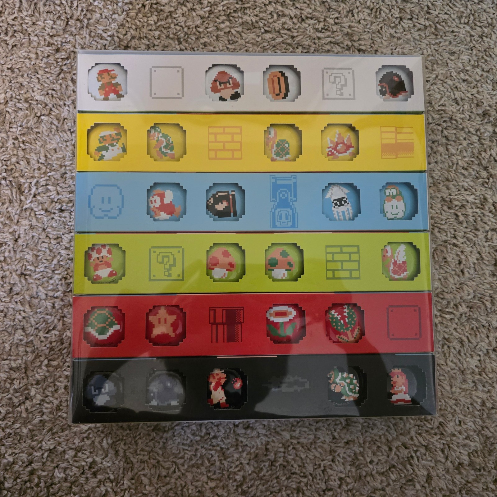 Club Nintendo Mario and Friends Pin Badges Set 2011 Platinum Reward