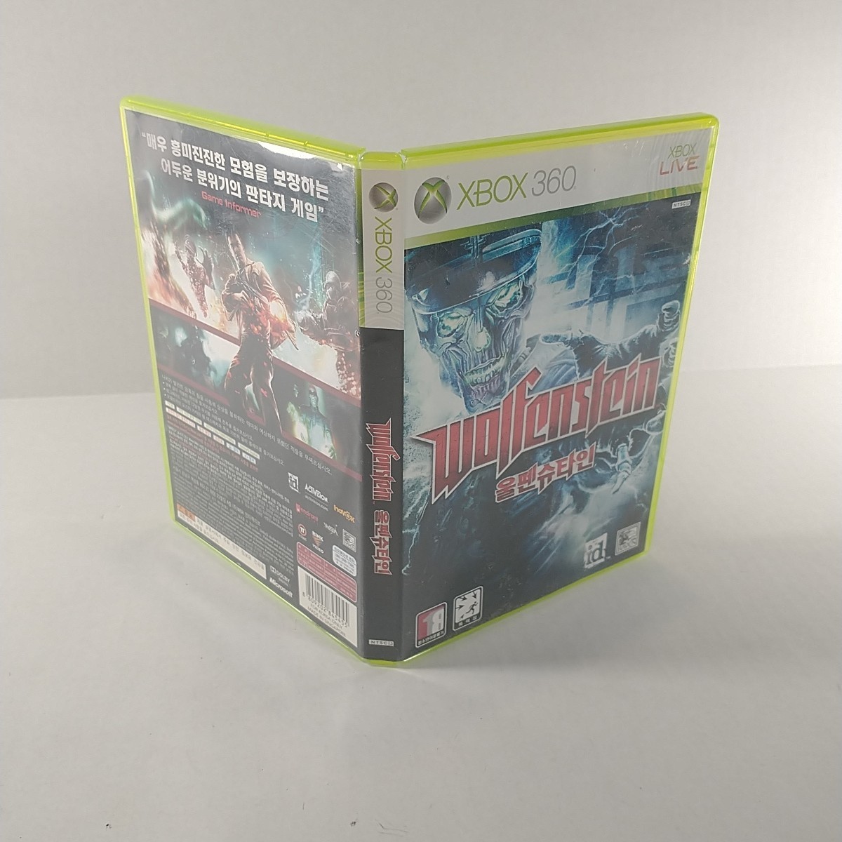 Korean Wolfenstein Xbox 360 South Korean Version Made In Singapore VERY RARE