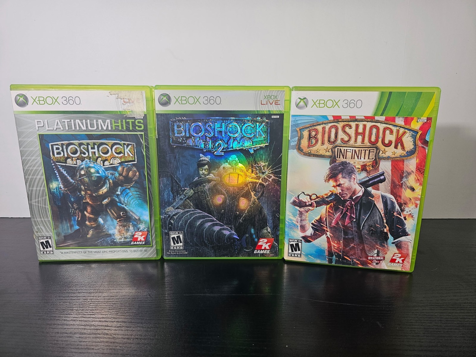 Bioshock 1 2 & Infinite Trilogy Microsoft Xbox 360 Lot of 3