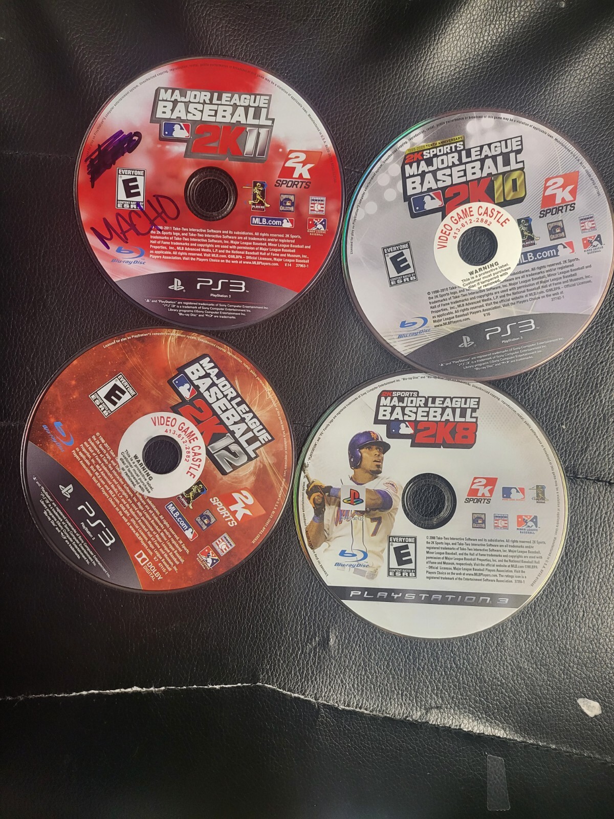LOT OF 4 MLB : MLB 2K8 + 2K10 + 2K11 +2K ( PlayStation 3, PS3) DISC ONLY/