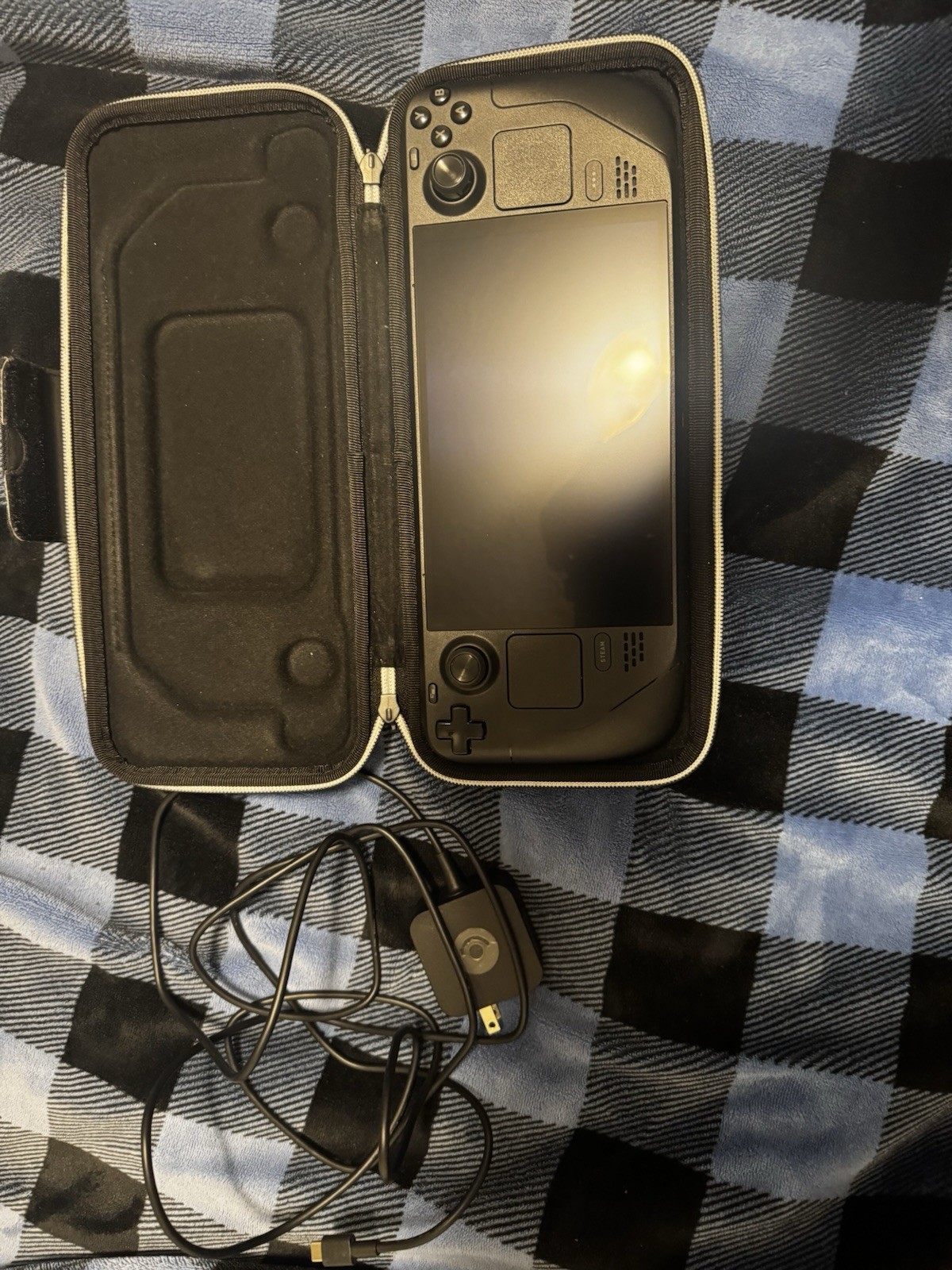 Valve Steam Deck 1TB OLED Black Handheld System Wi-Fi USB-C w/ Case & Adapter