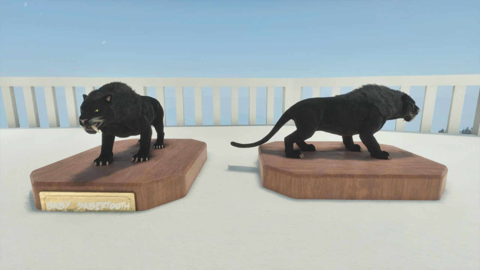 SABERTOOTH FULL BLACK ID79 PAIR BABY TOP STATUS ARK ASCENDED PVE PC/XBOX/PS5