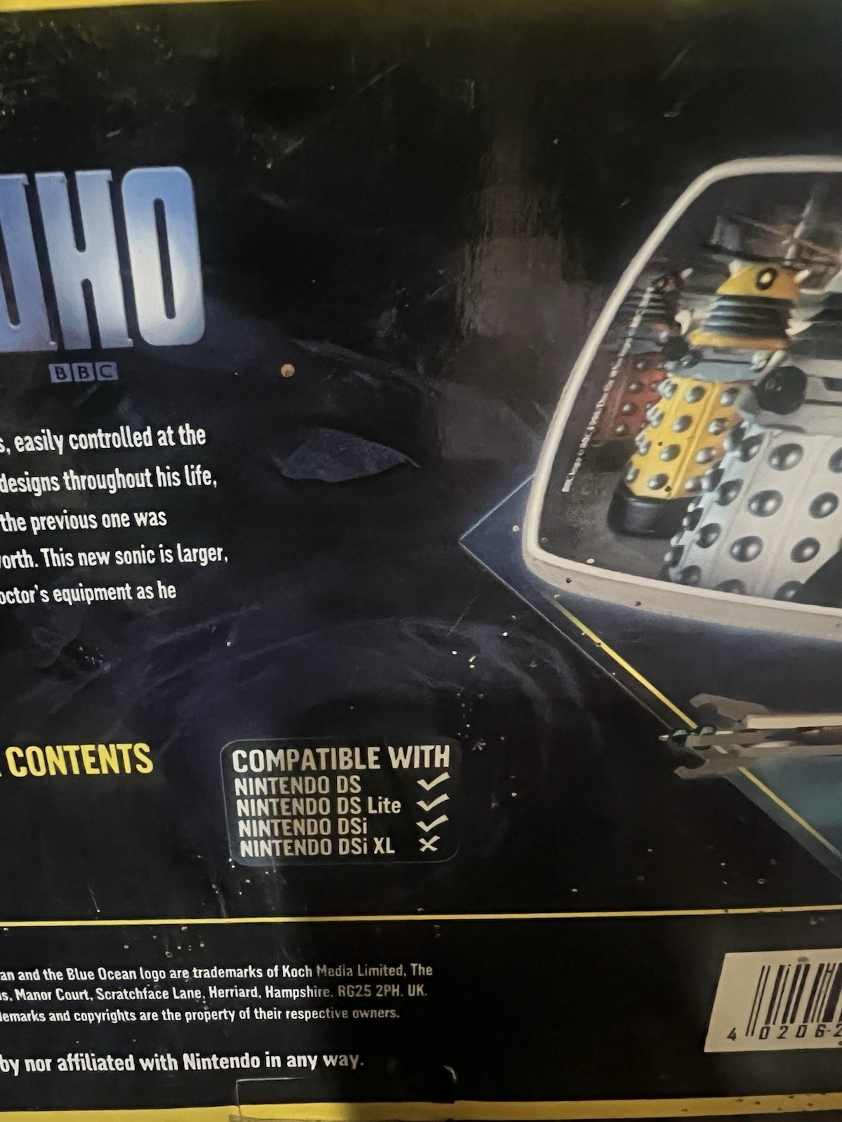 Doctor Who Nintendo DS Accessory Pack New Worn Box