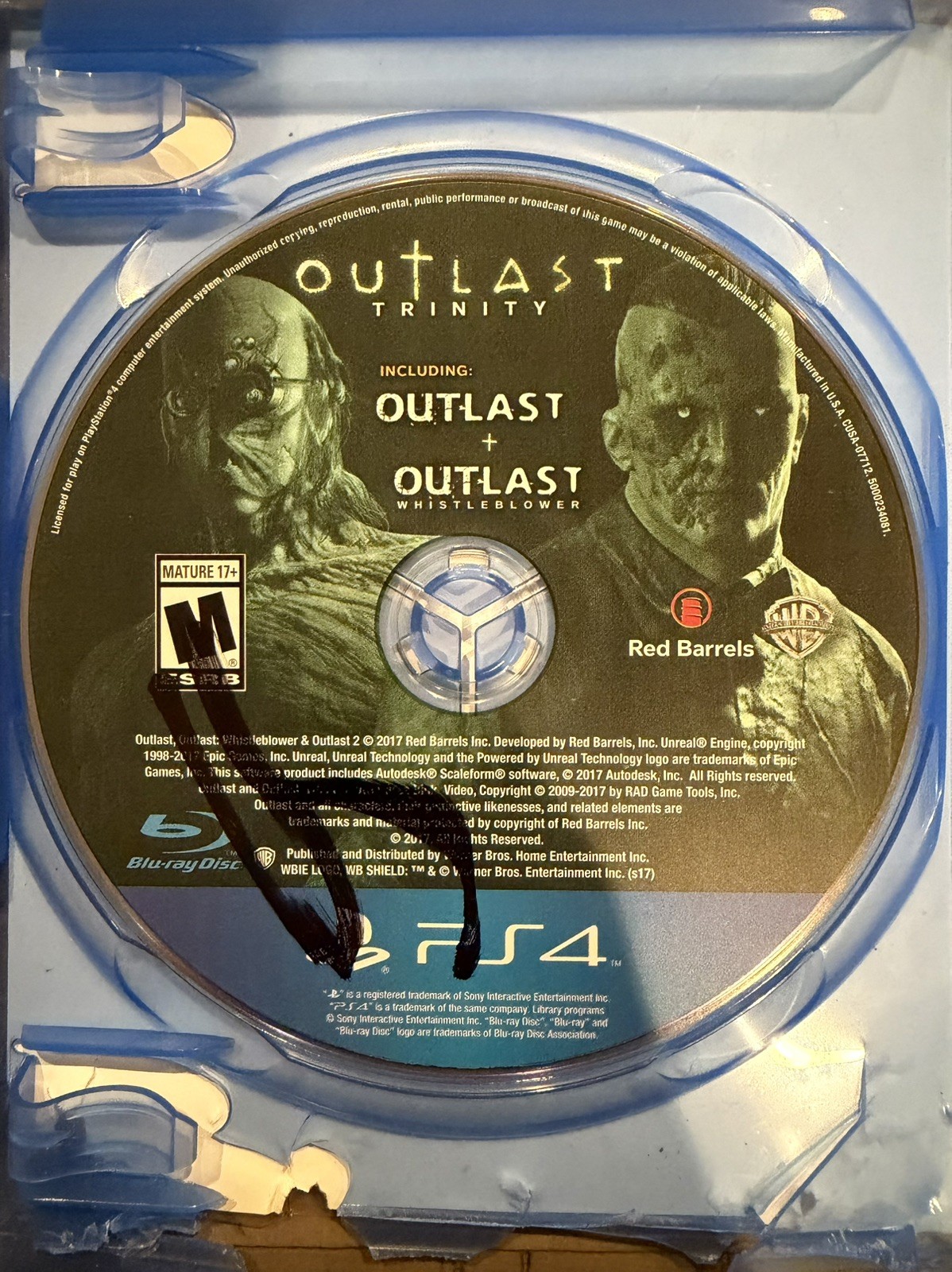Outlast Trinity w/ Both Discs (Sony PlayStation 4, 2017)
